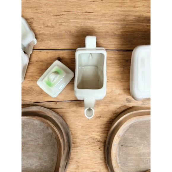 Vintage Cottage Pottery Style Plum Fruit Small Teapot Farmhouse Decor - Picture 7 of 8